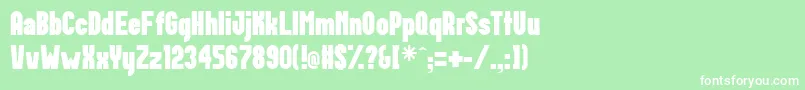 Postillon Font – White Fonts on Green Background