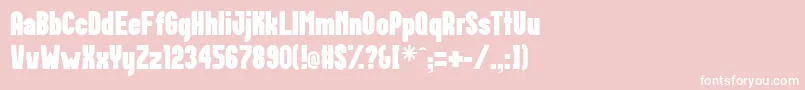 Postillon Font – White Fonts on Pink Background