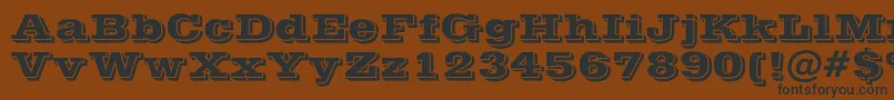 POSTOFFICE Font – Black Fonts on Brown Background