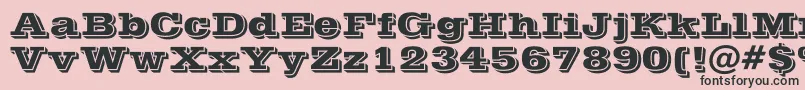 POSTOFFICE Font – Black Fonts on Pink Background