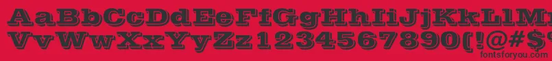 フォントPOSTOFFICE – 赤い背景に黒い文字