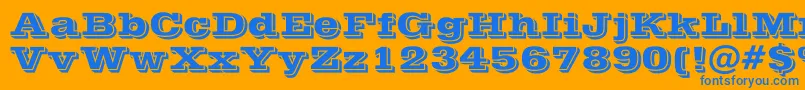 POSTOFFICE Font – Blue Fonts on Orange Background