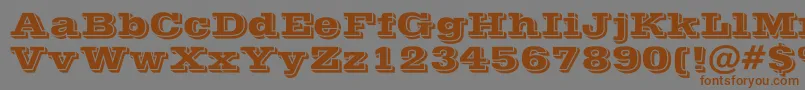 Weitere Informationen zur POSTOFFICE-Schriftart POSTOFFICE-Schriftart – Braune Schriften auf grauem Hintergrund