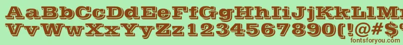 POSTOFFICE Font – Brown Fonts on Green Background