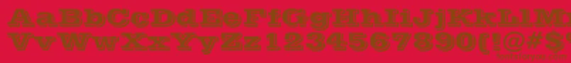 POSTOFFICE Font – Brown Fonts on Red Background