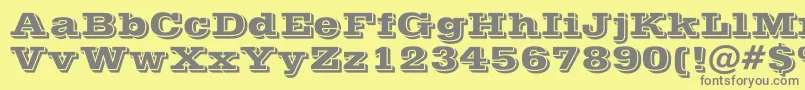 POSTOFFICE Font – Gray Fonts on Yellow Background