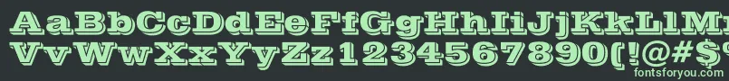POSTOFFICE Font – Green Fonts on Black Background