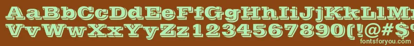 POSTOFFICE Font – Green Fonts on Brown Background