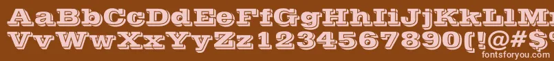 POSTOFFICE Font – Pink Fonts on Brown Background