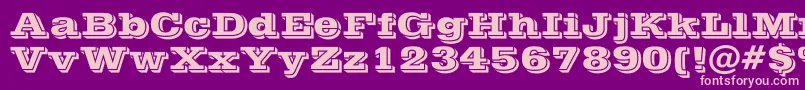 Police POSTOFFICE – polices roses sur fond violet
