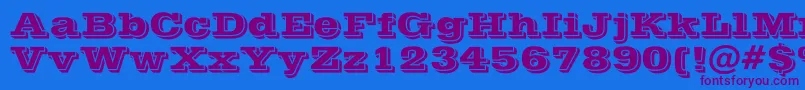 POSTOFFICE Font – Purple Fonts on Blue Background