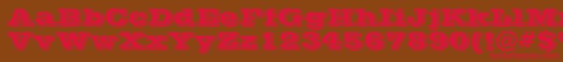 POSTOFFICE Font – Red Fonts on Brown Background