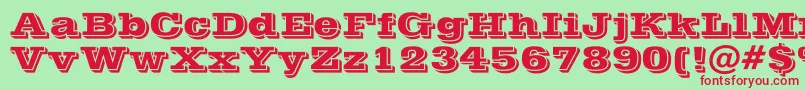 POSTOFFICE Font – Red Fonts on Green Background