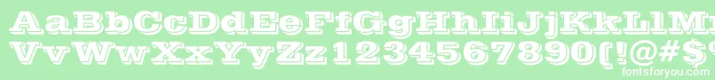 POSTOFFICE Font – White Fonts on Green Background