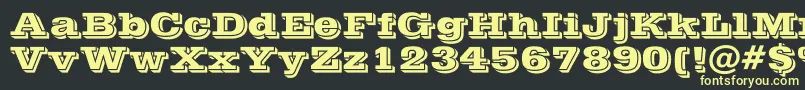 More about POSTOFFICE Font POSTOFFICE Font – Yellow Fonts on Black Background