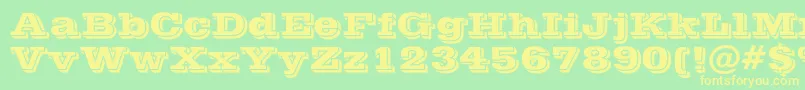 POSTOFFICE Font – Yellow Fonts on Green Background