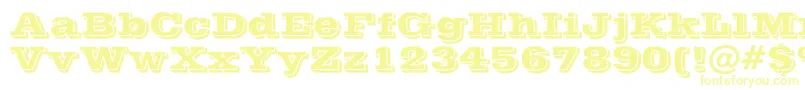 POSTOFFICE Font – Yellow Fonts on White Background