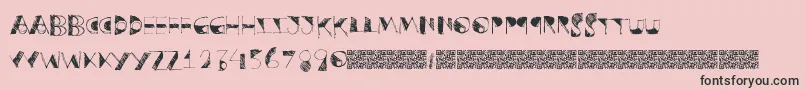 Postructure Font – Black Fonts on Pink Background