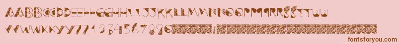 Postructure Font – Brown Fonts on Pink Background