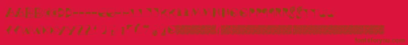 Postructure Font – Brown Fonts on Red Background