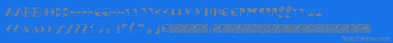More about Postructure Font Postructure Font – Gray Fonts on Blue Background