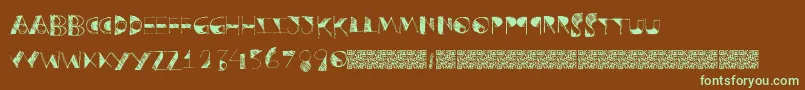 More about Postructure Font Postructure Font – Green Fonts on Brown Background