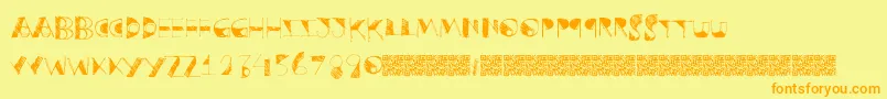 Postructure Font – Orange Fonts on Yellow Background