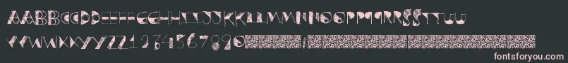 Postructure Font – Pink Fonts on Black Background