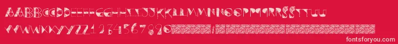 Postructure Font – Pink Fonts on Red Background