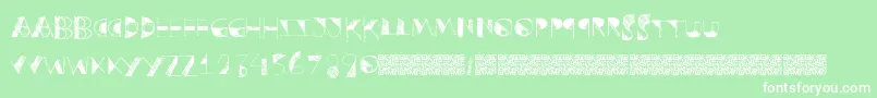 フォントPostructure – 緑の背景に白い文字