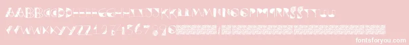 Postructure Font – White Fonts on Pink Background