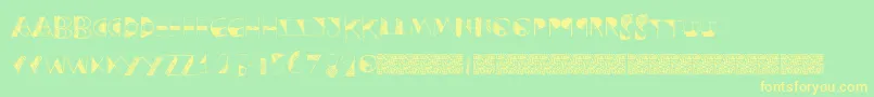 Шрифт Postructure – жёлтые шрифты на зелёном фоне