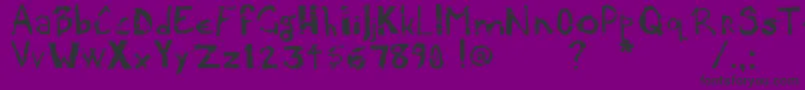 potatpress  -Schriftart – Schwarze Schriften auf violettem Hintergrund