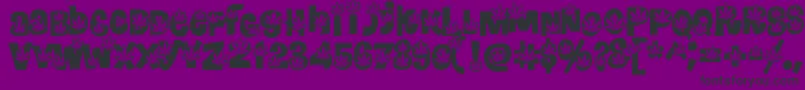Police PotLand – polices noires sur fond violet