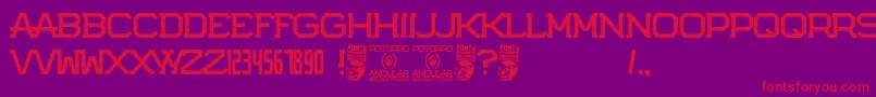 Potorro Angular Font – Red Fonts on Purple Background