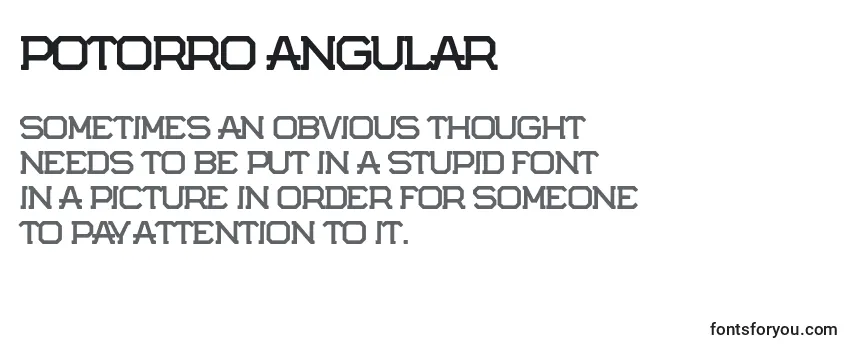 Шрифт Potorro Angular