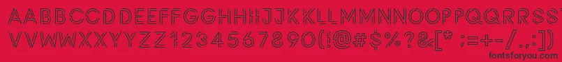 Potra Font – Black Fonts on Red Background