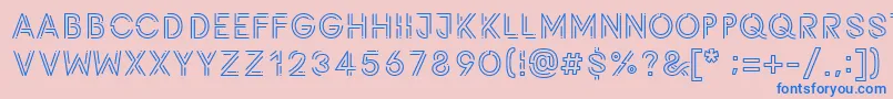Potra Font – Blue Fonts on Pink Background