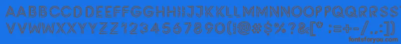 Potra Font – Brown Fonts on Blue Background