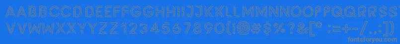 Potra Font – Gray Fonts on Blue Background