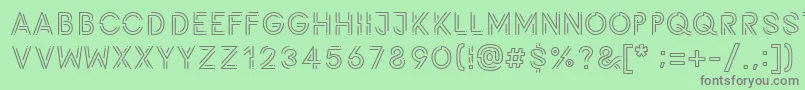フォントPotra – 緑の背景に灰色の文字