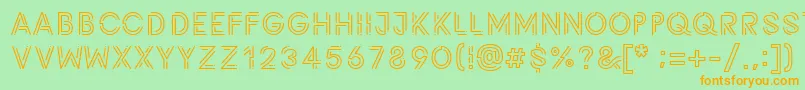 Potra Font – Orange Fonts on Green Background