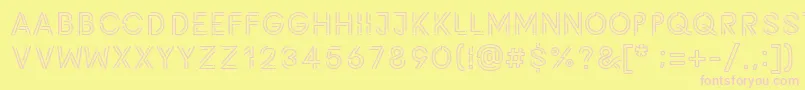 Potra Font – Pink Fonts on Yellow Background
