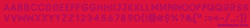 Potra Font – Purple Fonts on Red Background