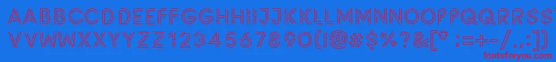 Potra Font – Red Fonts on Blue Background
