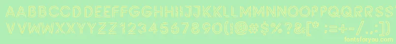 Potra Font – Yellow Fonts on Green Background
