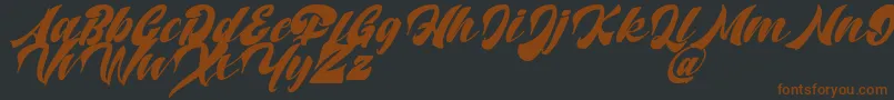 Potter Alaska Italic   DAFONT Font – Brown Fonts on Black Background