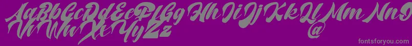 Potter Alaska Italic   DAFONT-Schriftart – Graue Schriften auf violettem Hintergrund