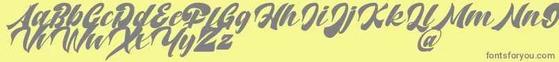Potter Alaska Italic   DAFONT Font – Gray Fonts on Yellow Background