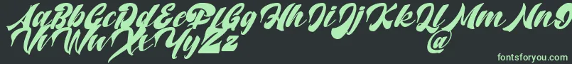 Potter Alaska Italic   DAFONT-Schriftart – Grüne Schriften auf schwarzem Hintergrund